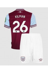 West Ham United Max Kilman #26 Babytruitje Thuis tenue Kind 2024-25 Korte Mouw (+ Korte broeken)